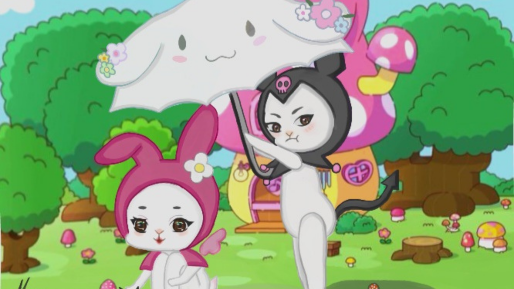 my melody:fox5ydxdt58= kuromi